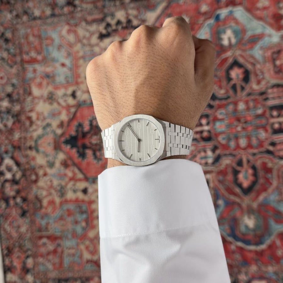 ساعة-GUCCI مينا ابيض
