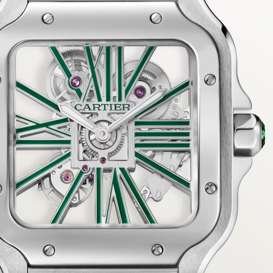 Cartier Santos transparent