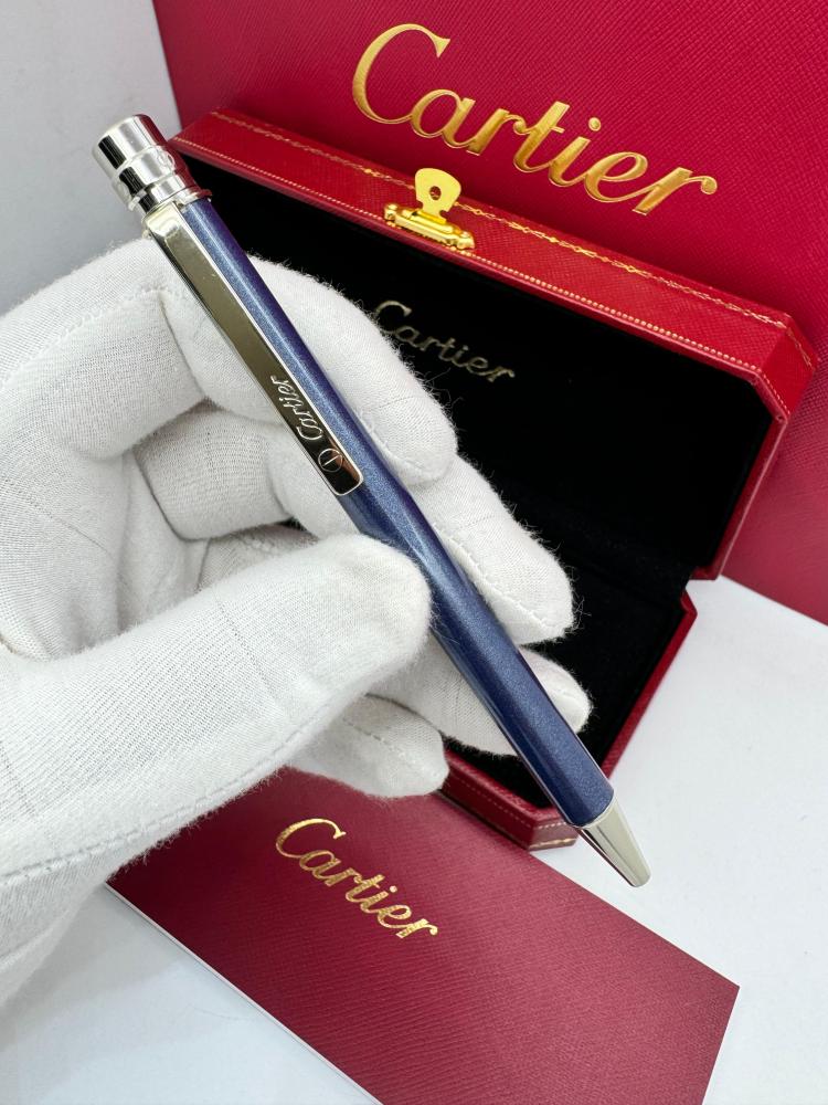 Cartier Santos pen navy blue "slim"