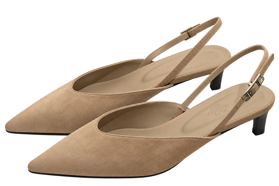 حذاء هيرمز نسائي Slingback بكعب منخفض