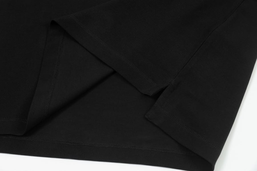 بولو رجالي أسود طويل الأكمام بياقة كاروهات بربري – Burberry Style Polo