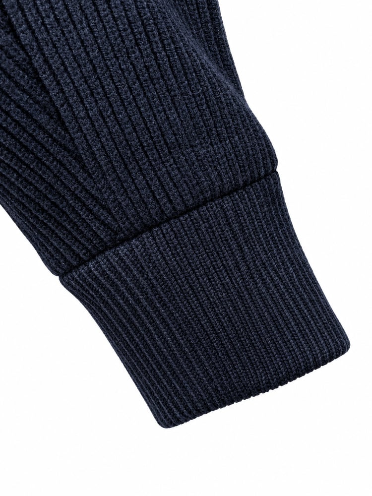 جاكيت زينيا رجالي كحلي مبطن بأكمام محبوكة | Zegna Navy Quilted Knit Jacket