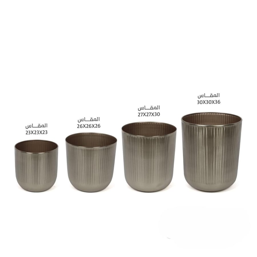 طقم اناء زرع هندى فضي 4ح
