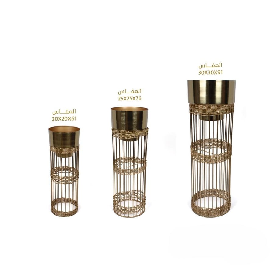 طقم اناء زرع هندي 3ح باستاند