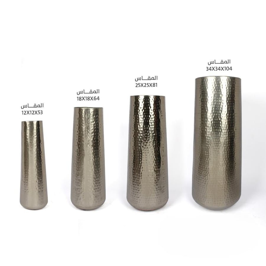 طقم اناء زرع هندي فضي 4ح