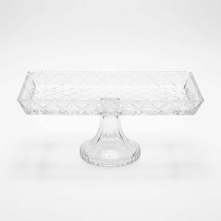 Rectangular transparent glass plate with a base size of 27.5*13.7*11