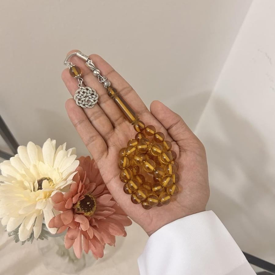 سبحة بكلايت عسلي