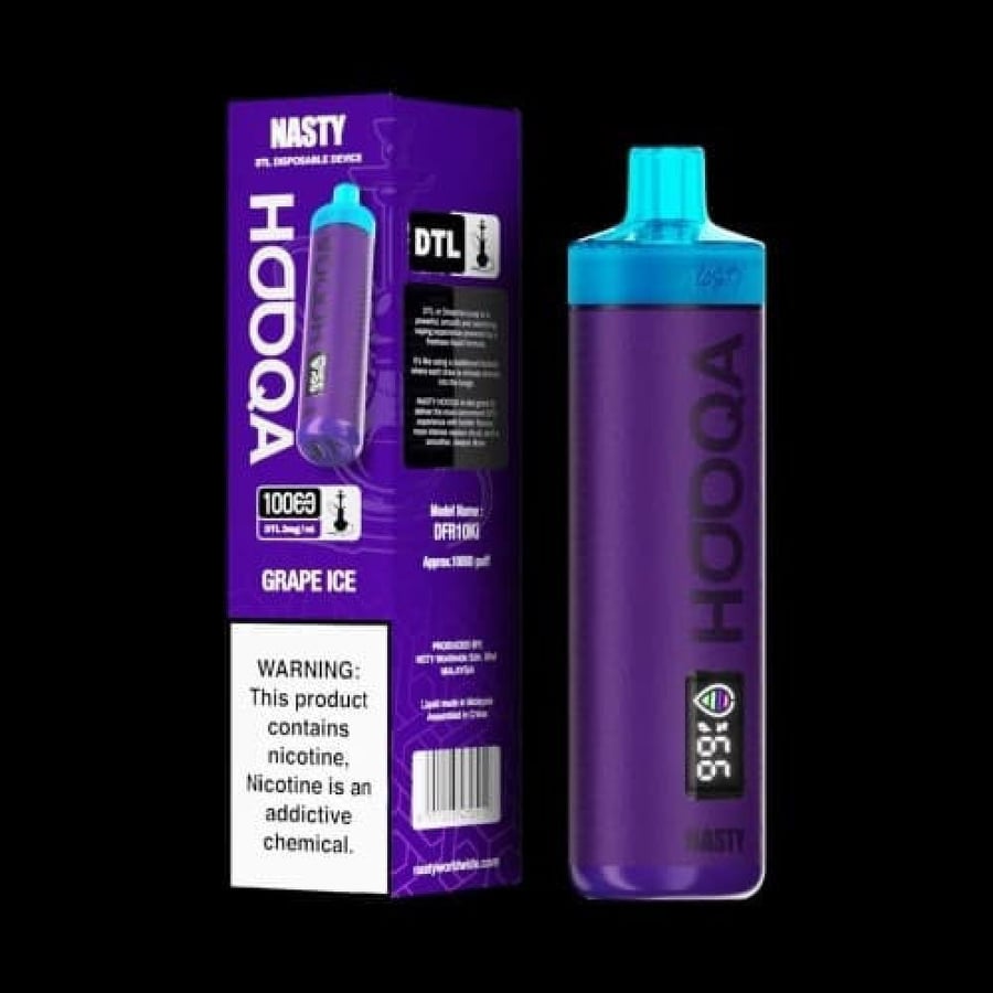 شيشة ناستي 10000 سحبة عنب ايس NASTY HOOQA DFR 10000 GRAPE ICE