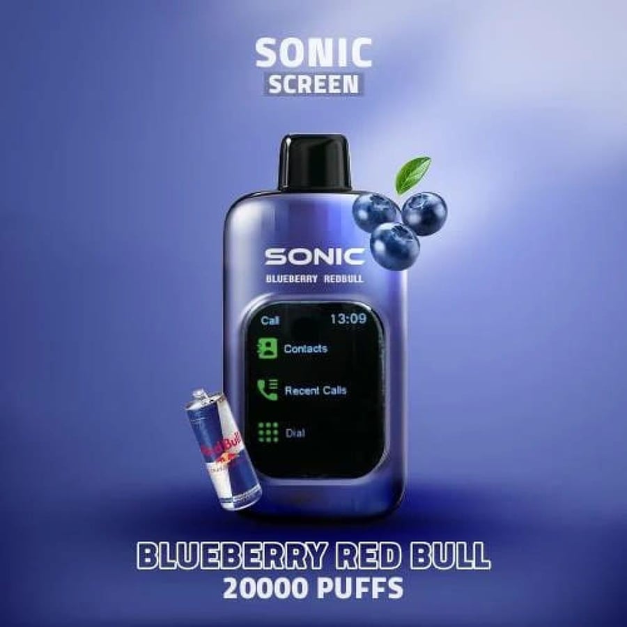 سونيك 20000 سحبة بلو بيري ريد بول أو ريد بول بالتوت الأزرق SONIC 20000