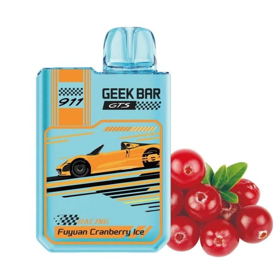 سحبة جيك بار فيب 18000 سحبة التوت البري كرانبيري آيس GEEK BAR 18000 PU