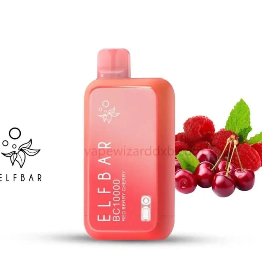الف بار 10000 سحبة توت احمر وكرز Elf Bar 10000 PUFFS RED BERRY CHERRY