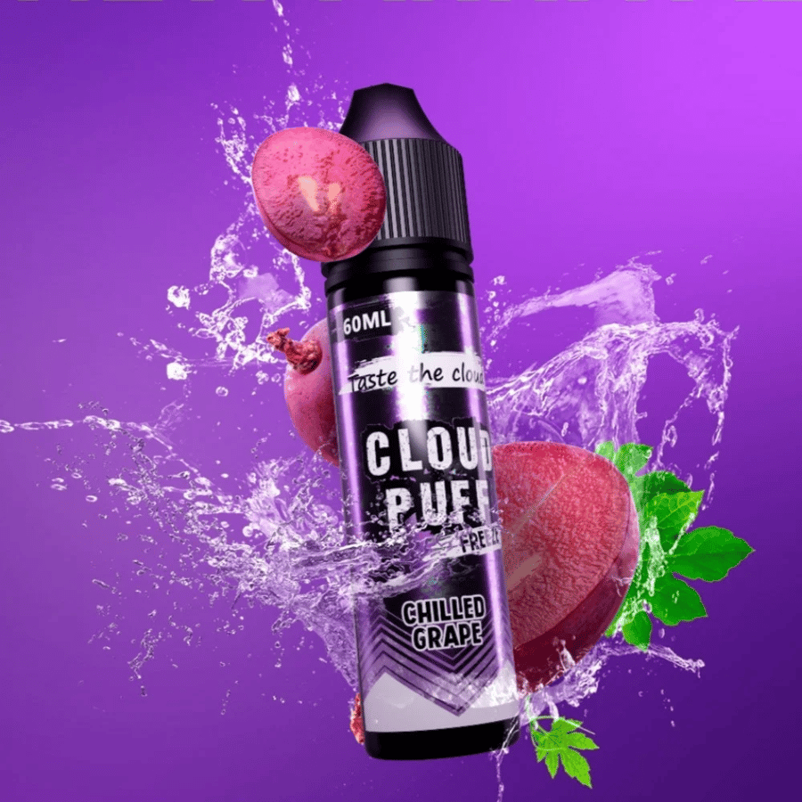 نكهة شيشة كلاود بف عنب ايس 60 مل CLOUD PUFF CHILLED GRAPE ICE 60ML