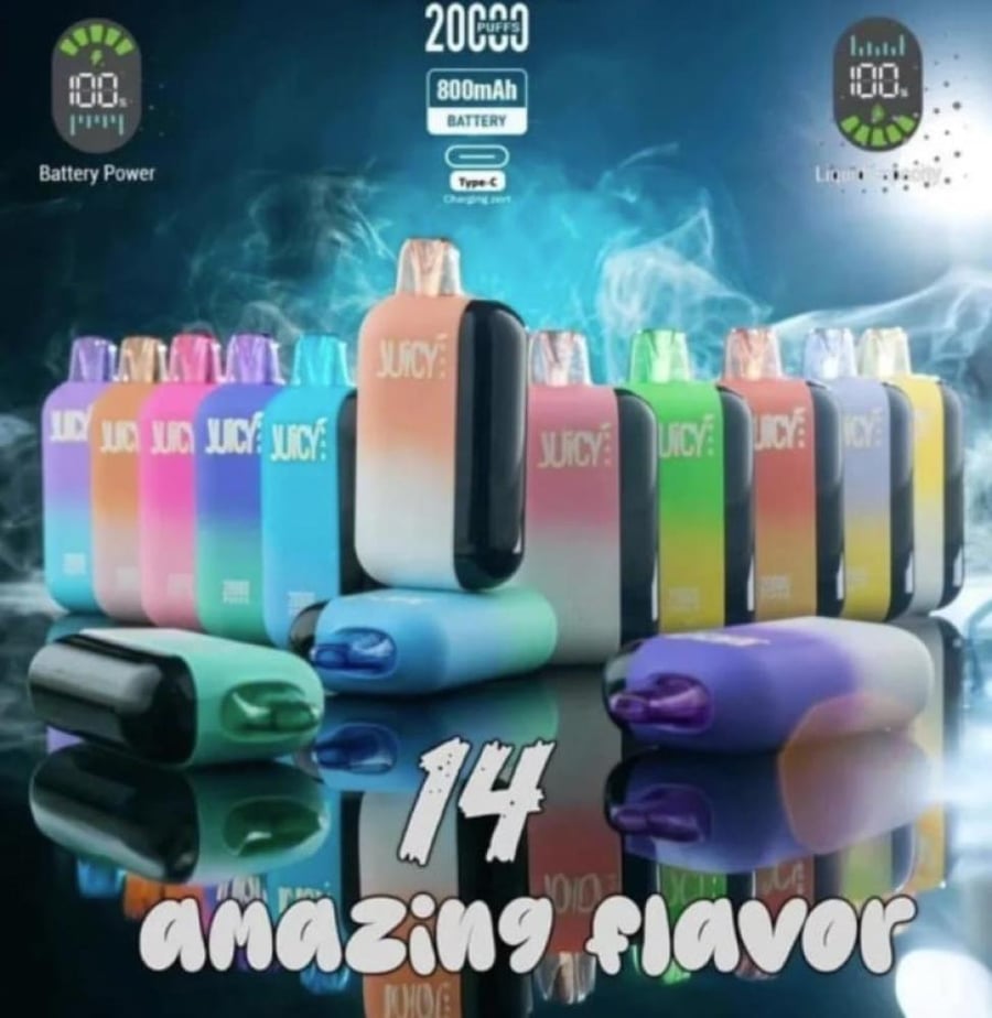 سحبة جوسي بار 20000 موشة بلوبيري ايس JUICY BAR 20000 PUFFS BLUEBERRY I