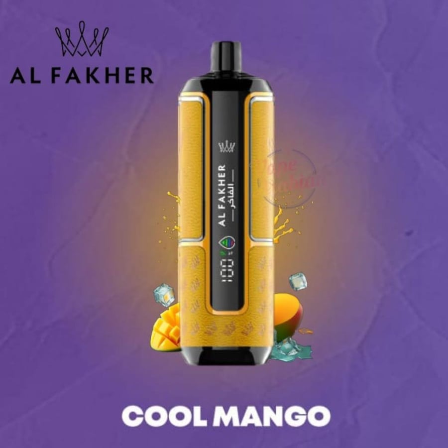 كراون بار الفاخر 15000 سحبة مانجو مثلج AL FAKHER CROWN BAR 15000 PUFF