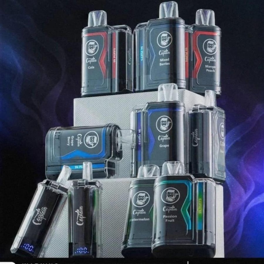كابتن فيب 9000 سحبة توت مشكل CAPTAIN VAPE 9000 PUFFS MIXED BERRIES