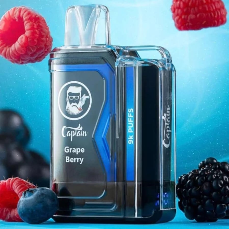 كابتن فيب 9000 سحبة توت مشكل CAPTAIN VAPE 9000 PUFFS MIXED BERRIES