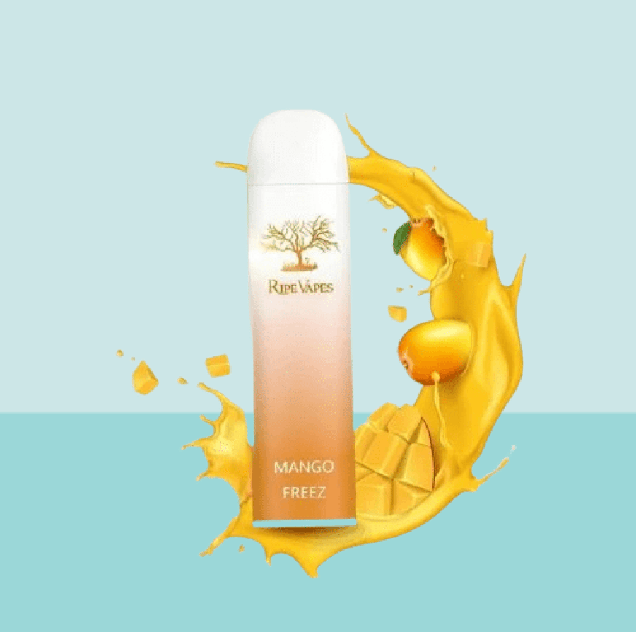 سحبة رايب فيب 3000 موشة بنكهة مانجو ايس Ripe Vape MANGO Freez 3000 Puf