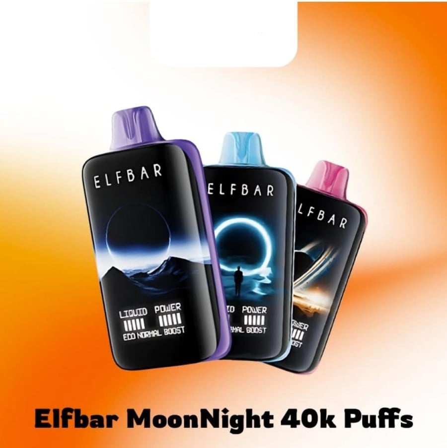 سحبة الف بار مون نايت 40000 سحبة مانجو خوخ بطيخ ELFBAR MOONNIGHT 40K P