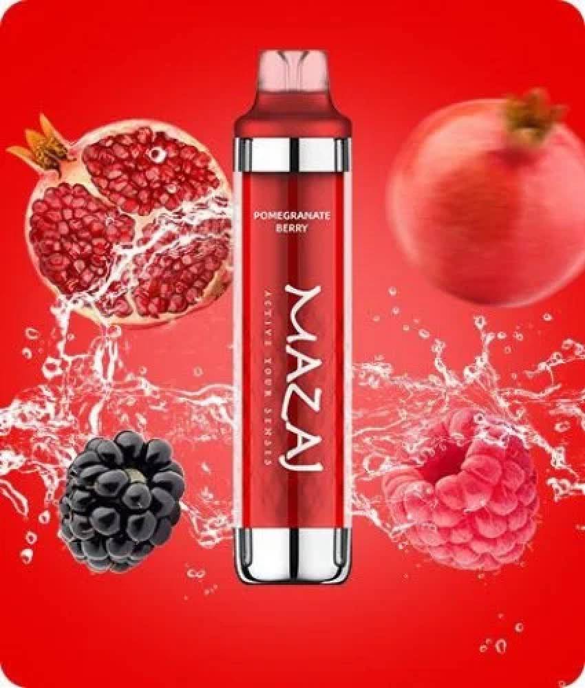 سحبة مزاج جاهزة بنكهة مكس الرمان والتوت 8000 موشة-MAZAJ Pomegranate Berry 8000 PUFFS