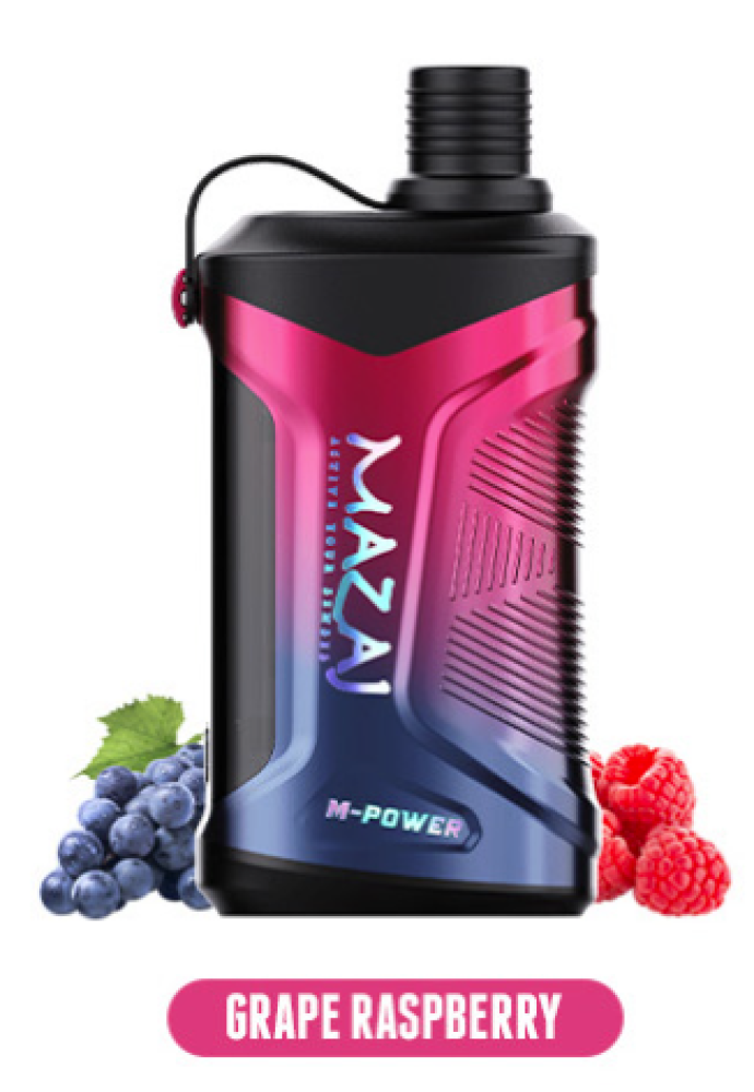 شيشة مزاج 20000 سحبة عنب رازبيري Mazaj Shisha 20000 PUFFS GRAPE RASPB