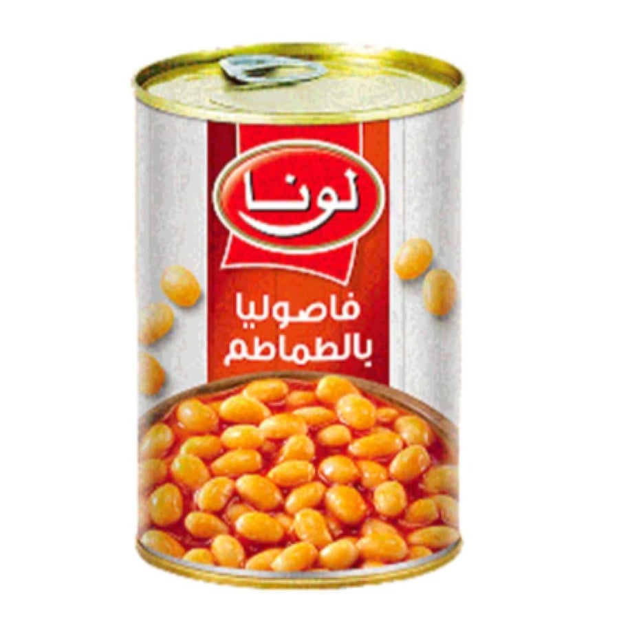 فاصوليا لونا بالطماطم