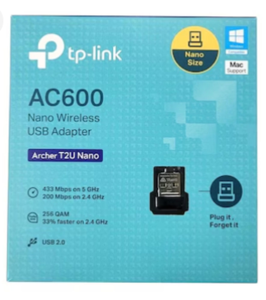 محول واي فاي USB صغير Tp-Link Archer T2U AC600 Nano