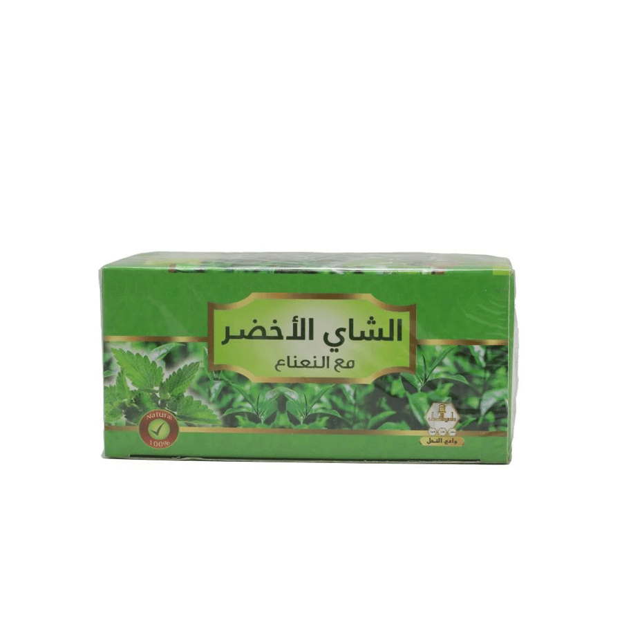 وادي النحل شاي اخضر مع النعناع