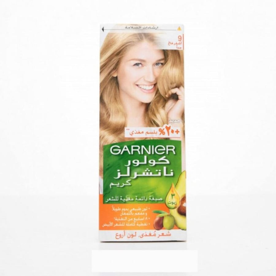 غارنيه صبغة شعر اشقر فاتح جدا 9