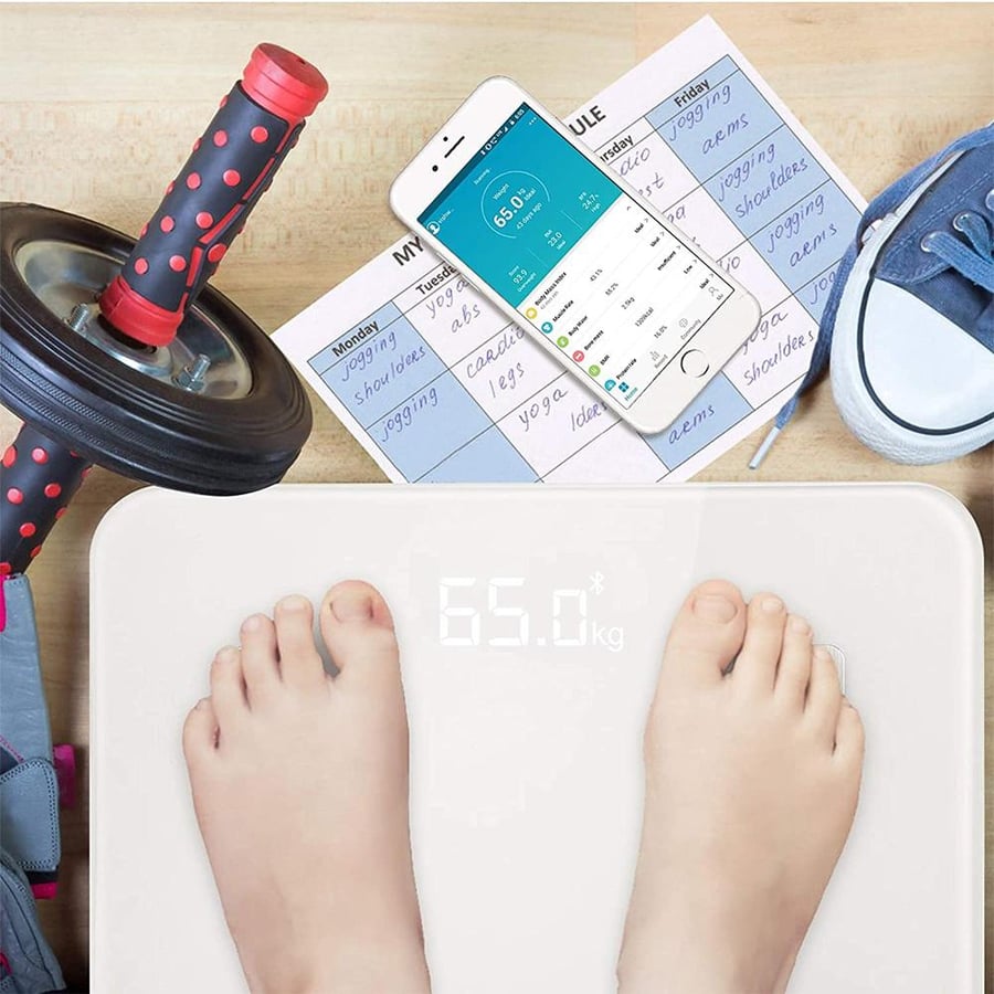Digital body scale with app, 6-month warranty