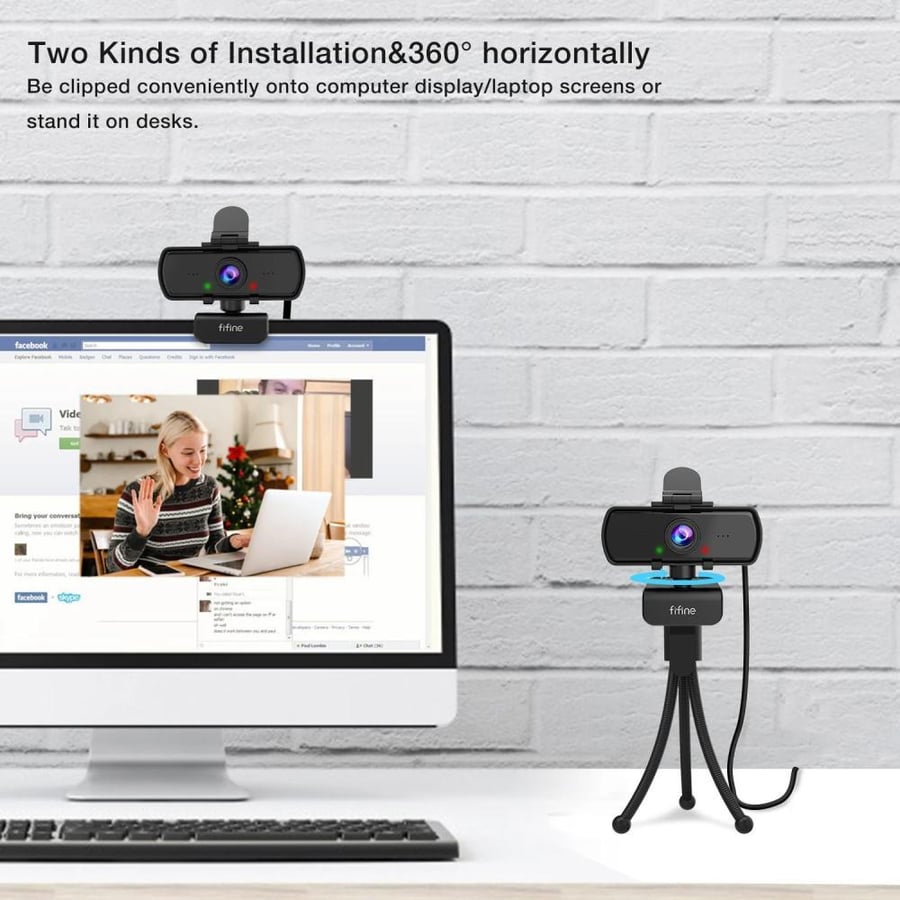 كاميرا ويب FIFINE 1440p Full HD PC