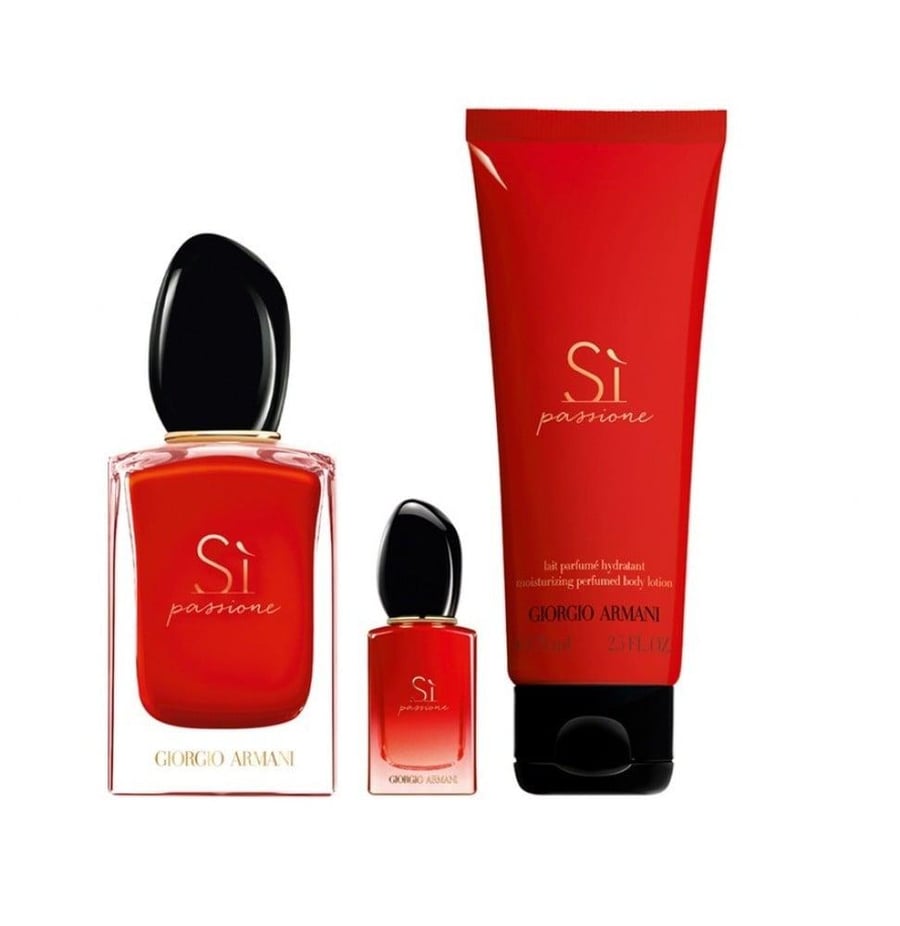 طقم ارماني Si باشن او دو بارفيوم (عطر 50مل+عينة 7مل+بودي لوشن 75مل)