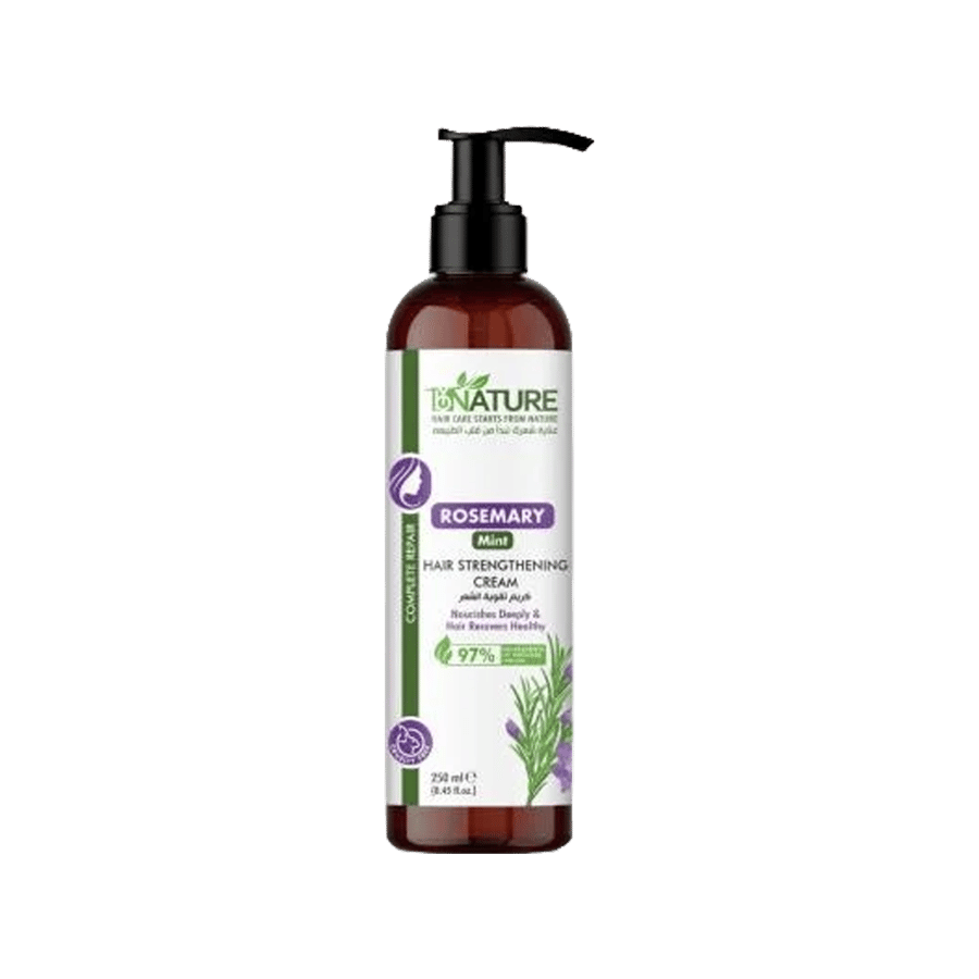 باي نيتشر كريم تقوية الشعر بالروزماري والنعناع 250 مل BYNATURE ROSEMARY MINT HAIR STRENGTHENING CREAM 250ML