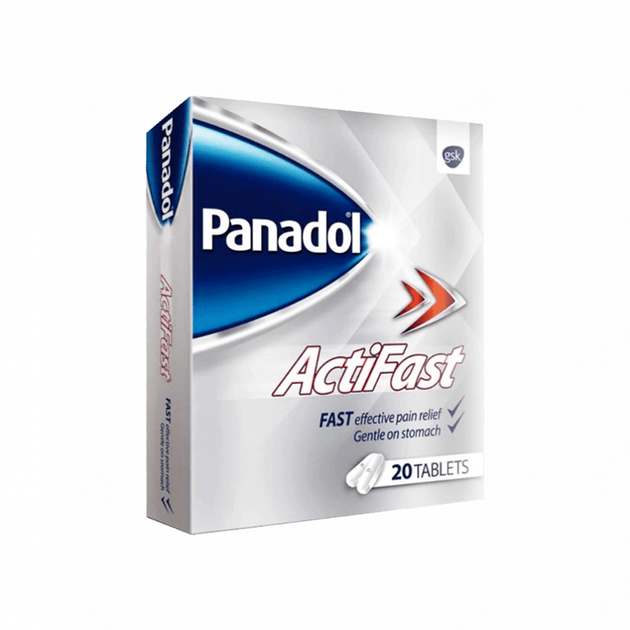 بانادول اكتيفاست تركيبة سريعة المفعول 20 قرص مسكن وخافض للحرارة-PANADOL ACTIFAST FAST ACTING FORMULA 20 TABS