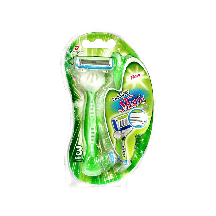دروكو شاي 6 ماكينة نسائية 3 حبات-DORCO SHAI 6 RAZORS 3PCS