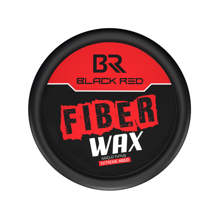 شمع ألياف أسود وأحمر من بي آر، 150 مل، مظهر جريء-BR BLACK RED FIBER WAX 150 ML EXTREAM LOOK