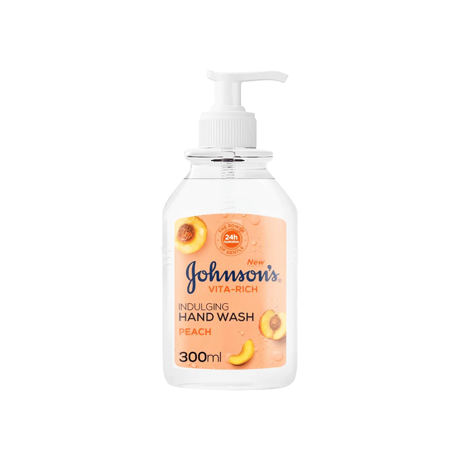 جونسون غسول اليدين نكهة الخوخ 300 مل-JOHNSONS HAND WASH (PEACH) 300 ML