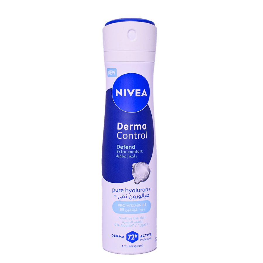 نيفيا بخاخ مضاد للعرق ديرما كنترول ديفيند للنساء 150 مل-NIVEA DEO SPRAY DERMA CONTROL DEFEND W 150ML