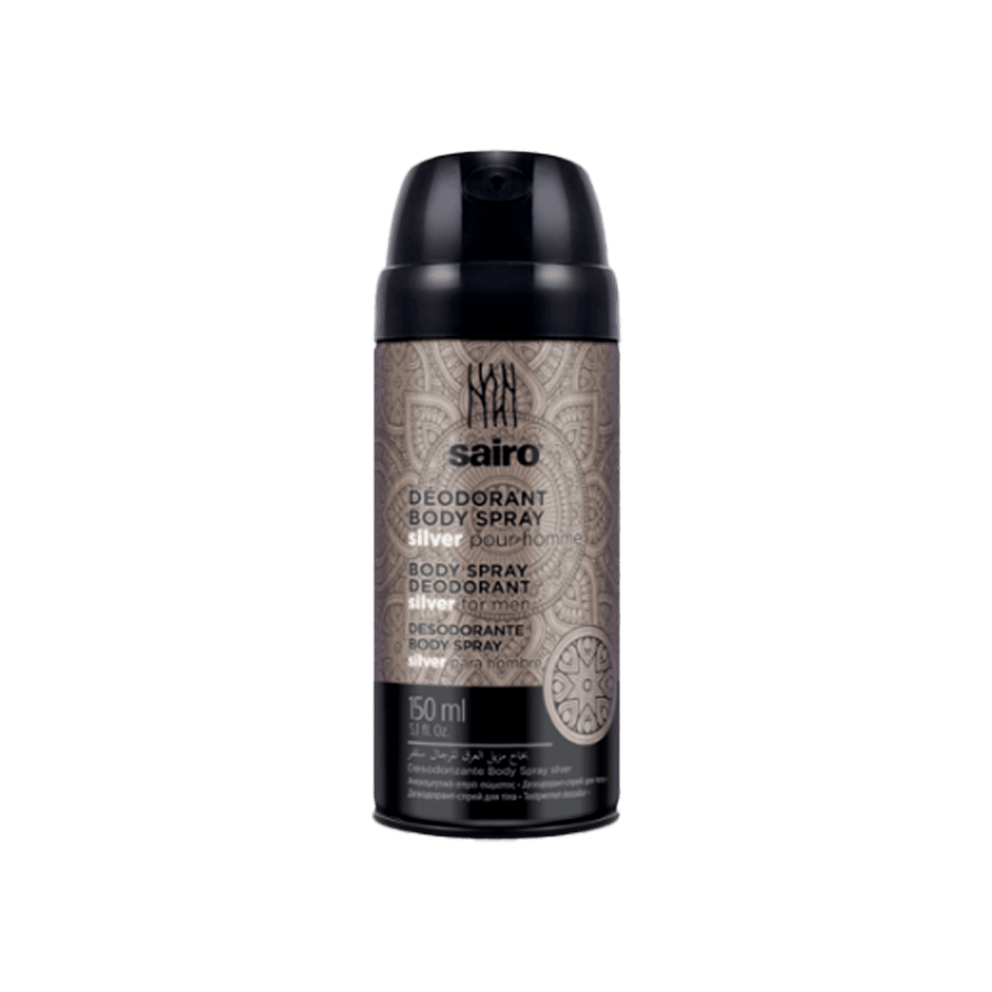 سايرو سبراي مزيل للتعرق 150 مل سيلفر رجالي-SAIRO B/SPRAY 150 ML (SILVER) MEN
