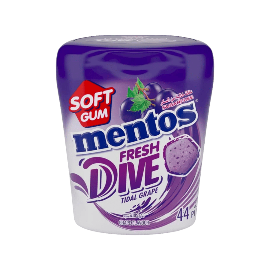 منتوس فريش دايف تيدال عنب 44 قطعة-MENTOS FRESH DIVE TIDAL GRAPE 44 PIECES