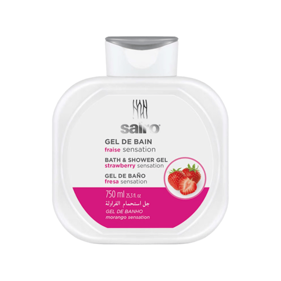سايرو جل الاستحمام 750 مل (الفراولة)-SAIRO BATH & SHOWER GEL 750 ML (STRAWBERRY)