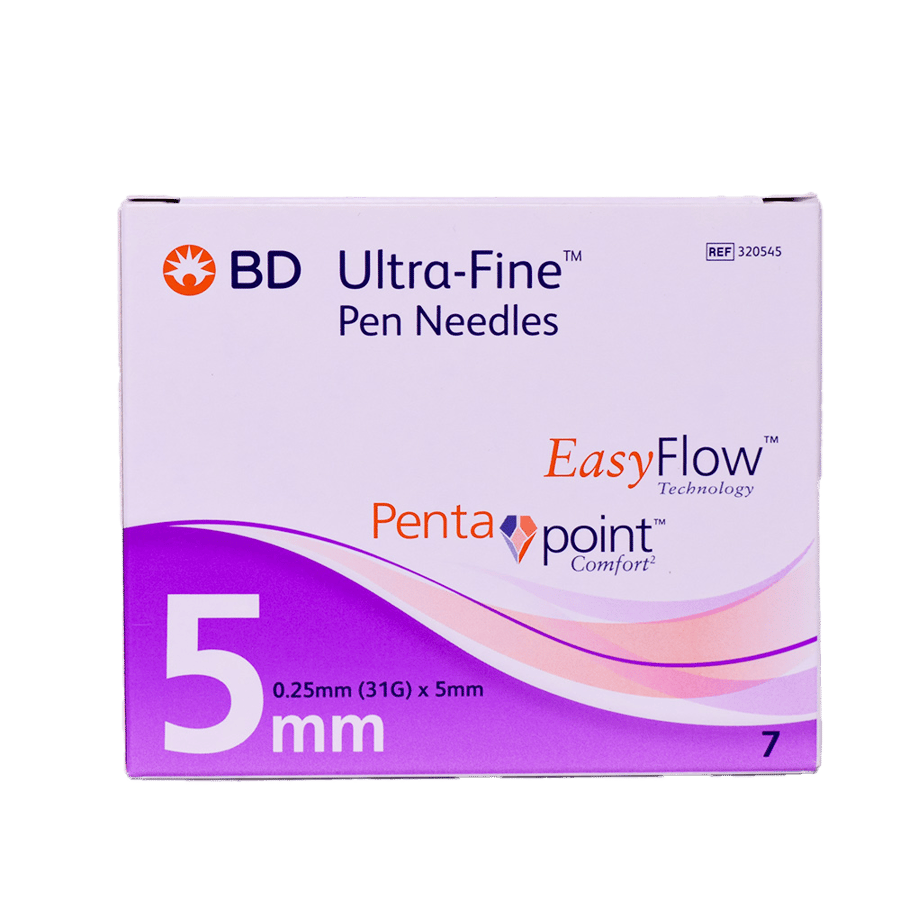 إبر أقلام فائقة الدقة من بي دي، 5 مم، 7 قطع-BD ULTRA-FINE PEN NEEDLES 5MM 7 PCS
