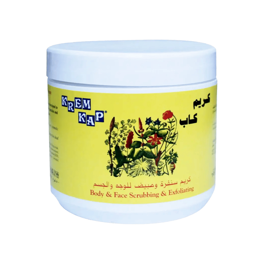 كريم كاب صنفرة للوجة والجسم 500 جرام-KREM KAP B/FACE SCRUBING&EXFOLIATING 500GM