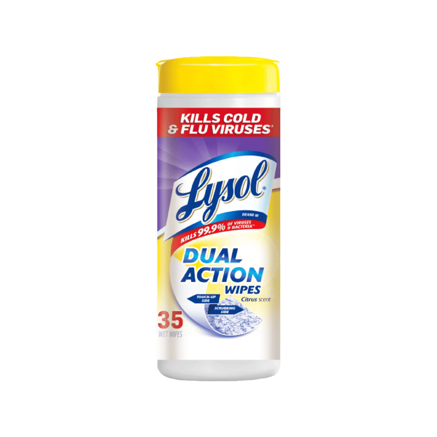 ليسول - دول اكشن وايبس 35 - مناديل-LYSOL DUAL ACTION WIPES 35''
