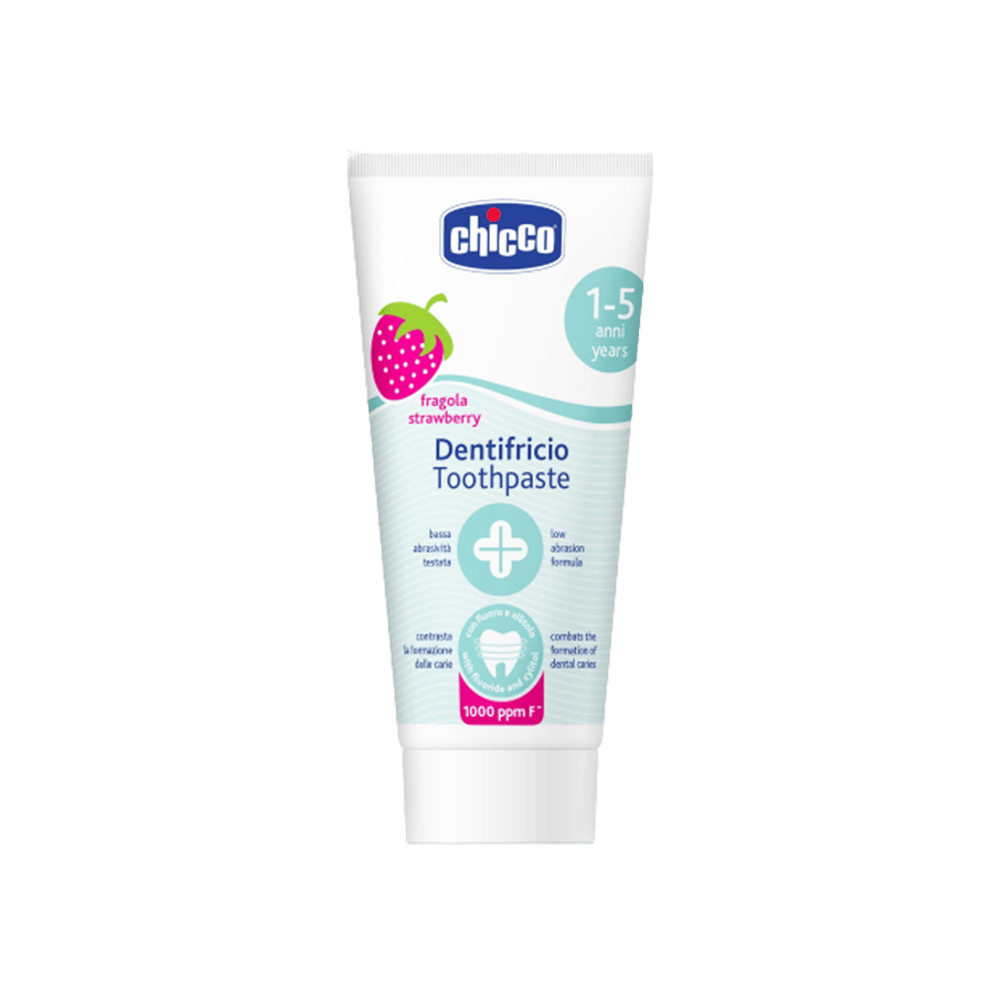 شيكو معجون أسنان للأطفال 50 مللي (بالفراولة)-CHICCO TOOTH PASTE 50ML(STRAWBERRY)