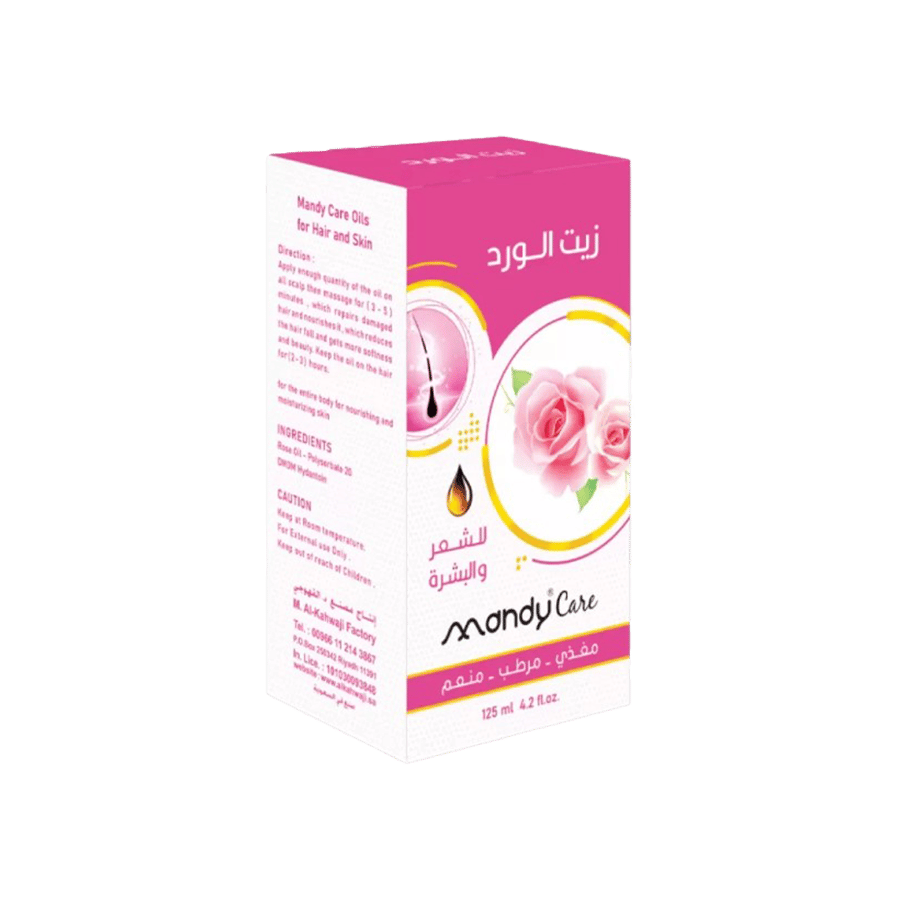 ماندي زيت الورد 125 مل-MANDY CARE ROSE OIL 125ML