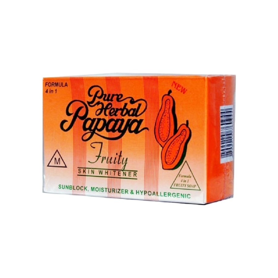 بيور هيربال بابايا صابون 4*1 (بالفواكة)-PURE HERBAL PAPAYA SOAP 4 IN 1  (FRUITY)