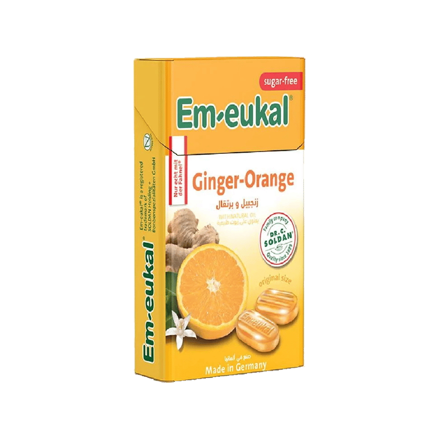 علبة إيم-يوكال زنجبيل وبرتقال 50 جرام-EM-EUKAL GINGER-ORANGE 50G BOX
