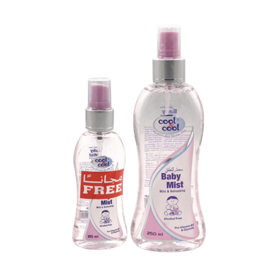 رذاذ الأطفال كول اند كول 250 مل + 85 مل مجانًا-COOL & COOL BABY MIST 250 ML+85 ML FREE