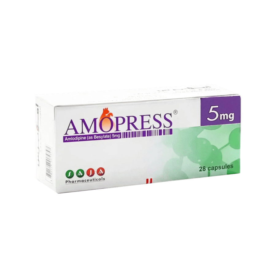 املوبريس 5 مجم 28 كبسولات-AMLOPRESS 5MG 28 CAP.