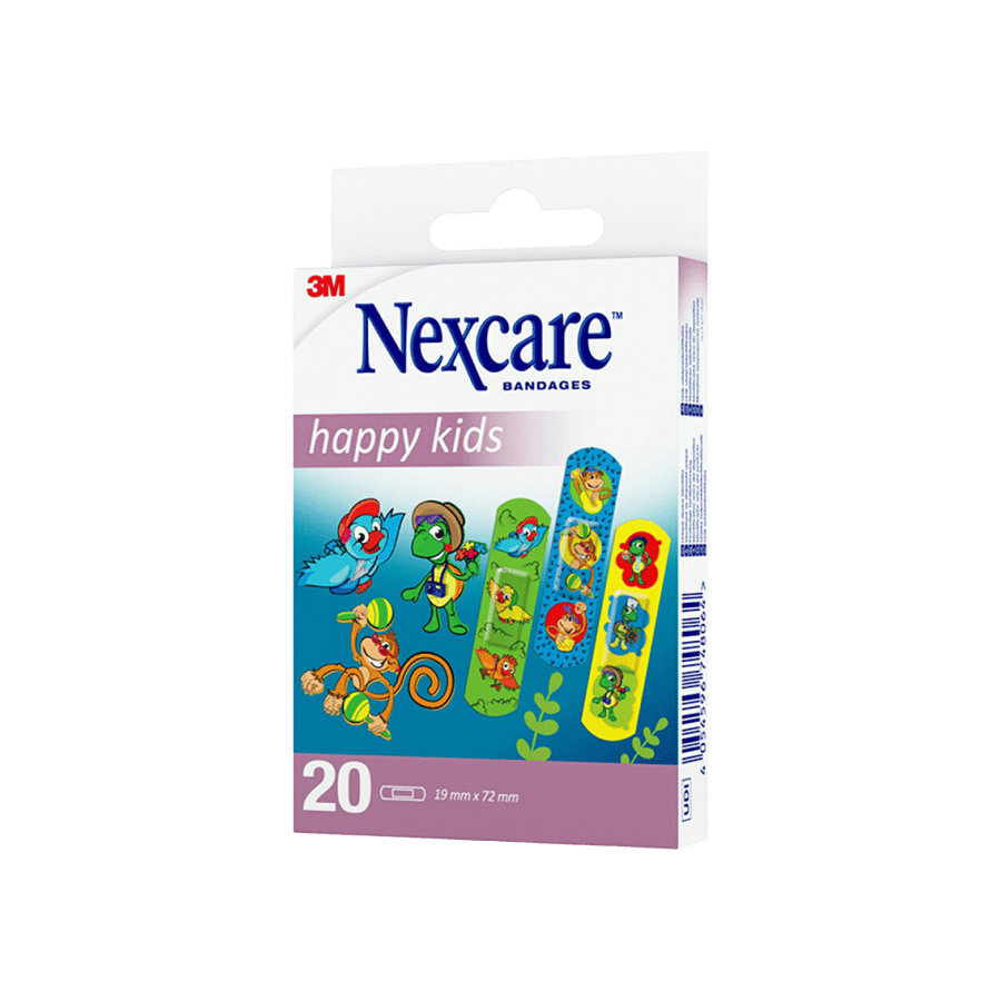 نيكسكير ضمادة للأطفال 20 قطعة-NEXCARE HAPPY KIDS 20'' REF-NO920NL-W
